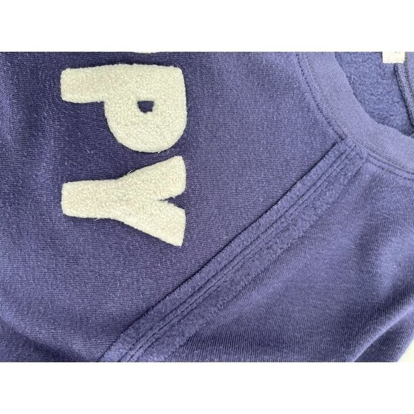 Grayson Threads Ladies Navy Blue Lightweight Sweatshirt XS Happy - Picture 4 of 9